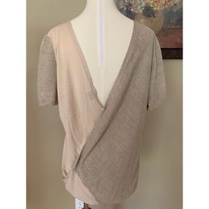 TSE Open Back Knit Top